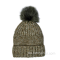 Varm vinterstrik manchet beanie cap beanie hat